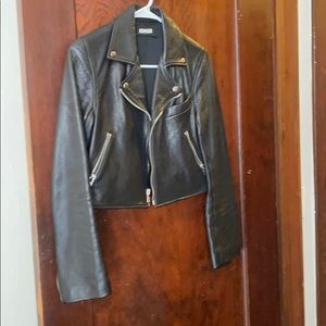 Cropped Leather Reformation Jacket